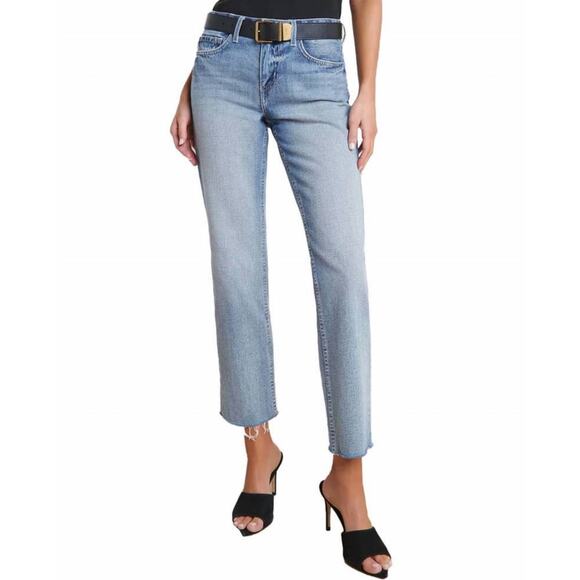 L’Agence Milana Slouchy Stovepipe Cropped Stright Raw Edge Hem Jean 25 - Picture 1 of 7